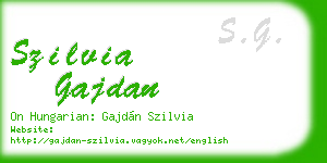 szilvia gajdan business card
