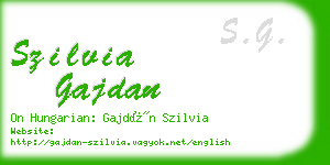 szilvia gajdan business card